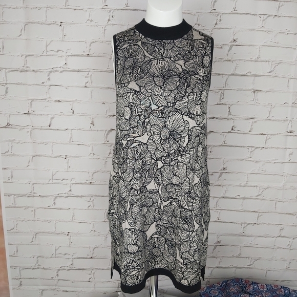 𝅺ANNE Klein Womens Floral Jacquard High Low Sweater - Picture 4 of 15